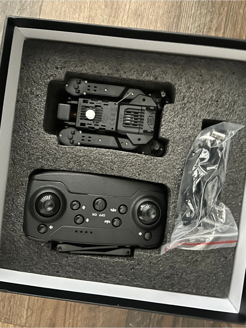 Foldable Black Camera Drone with HD Gimbal Camera - Unknown Brand